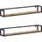 vidaXL 2x Rough Mango Wood Shelves 120 cm Wall Shelf 120cm