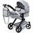 Bayer Design 17007AA Dockvagn Combi Xeo, väska, grå rosa, stjärnor