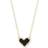 Kendra Scott Ari Heart Short Pendant Necklace - Gold/Black Drusy