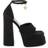 Versace Strass Fabric Sandaler - Sort