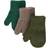 Mikk-Line Kid's Magic Mittens 3-pack - Beech/Slate Black/Evergreen