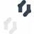 Falke Unisex Kids Happy Double Pack So Cotton Plain Socks - Blue