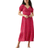 Dorothy Perkins Floral Shirred Waist Midi Dress - Red