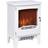 Etna Freestanding Electric Fireplace with Realistic Flame Effect, white