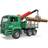 Bruder Man Timber Truck W/Loading Crane & 3 Trunks