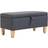Homcom Linen Ottoman Box Toy Dark Grey Storage Bench 71.1x36.1cm