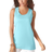 Roaman's Women's Scoopneck Tank Top Plus Size - Light Aqua