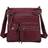 Scarleton Ultra Soft Multi Pocket Crossbody Handbag - Burgundy Red/Purple