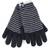 Heat Holders WoMens Striped Fleece Lined Thermal Gloves Black