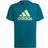 adidas Kid's Aeroready Designed to Move Big Logo Tee - Legacy Teal/Pulse Lime (HE9330)