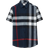 Burberry Check Stretch Poplin Shirt - Navy