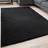 THE RUGS Myshaggy Collection Solid Black