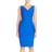 Alex Evenings Short Side Ruched Compression Dress - Royal