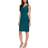 Alex Evenings Short Side Ruched Compression Dress - Deep Teal