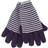 Heat Holders WoMens Striped Fleece Lined Thermal Gloves Purple