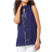 Roman Sleeveless High Neck Sequin Top - Navy