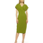 Alexia Admor Naomi V Neck Dress - Sage