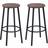 Homcom Industrial Tall Bar Stool 65cm 2pcs