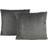 Sienna Ribbed Soft Fleece Cushion Cover Black