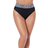 Swimsuits For All High Waist Cheeky Shirred Brief - Black White Abstract