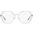 Vogue Eyewear VO4226 Hexagonal Prescription Eyewear Frames, Violet Gradient Pale Gold/Demo Lens, mm