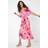 Dusk Fashion Abstract Overlay Chiffon Maxi Dress in Pink