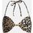 Ganni Leopard-print bikini top multicoloured