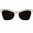 Balenciaga BB0231S 005 57 Vita Solglasögon