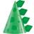 Unique Party 73890 Hats-Blue & Green Dinosaur Party-Pack of 8, Multicolour