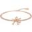 Swarovski Volta bangle, Bow, White, Rose gold-tone plated