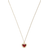 Coach Heart Pendant Necklace - Gold/Red