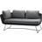 Cane-Line Horizon Natté Grey Right Black Frame Modular Sofa