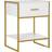 Homcom Modern White/Gold Bedside Table 40x45cm