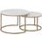 SECONIQUE Dallas Marble/Gold Coffee Table 74cm 2pcs