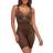 Spanx Thinstincts 2.0 Open Bust Mid Thigh Bodysuit - Chesnut Brown