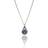 Elements Amethyst Teardrop Pendant Silver Necklace