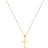 Elli Long Basic Religion Necklace with Cross Pendant - Gold