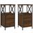 vidaXL Nachttische 2 Stk Braun Eiche 34 x 35.5 x 70 cm Nachttisch