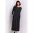 Roman Pocket Jersey Midi Dress in Black