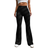 Shein EZwear High Waist Flare Leg Sweatpants - Black