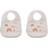 Liewood Tilda Silicone Bib 2-pack Rainbow Love Sandy