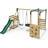 Rebo Wooden Swing Set with Monkey Bar Deck & 6ft Slide