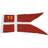 1852 Marine 1852 yachtflag 105 200cm syet 25cm snor Dekorationsfigur