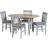 SECONIQUE Oxford Extending Dining Set 135cm 5pcs