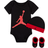 Jordan Baby Jumpman Jordan Logo Bodysuit Set 3-piece - Black/Red