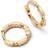 Daisy Bar & Ball Huggie Hoop Earrings - Gold