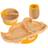 Dinosaur Bamboo Suction Baby Feeding Set 4pc Yellow