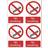 Draper 4 'No Smoking' Prohibition Sign [72166]