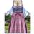 Close Up Dirndl Apron Blue, Pink (73x58cm)