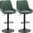 Homcom Adjustable Green Bar Stool 117cm 2pcs